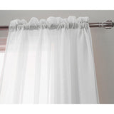 RT Designer Collection Celine Sheer Luxurious Modern Design Curtain Panel 54" x 84" Beige