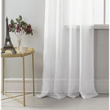 RT Designer Collection Celine Sheer Luxurious Modern Design Curtain Panel 54" x 84" Beige