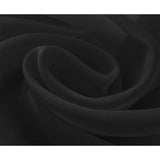 RT Designer Collection Celine Sheer Luxurious Modern Design Curtain Panel 54" x 84" Black
