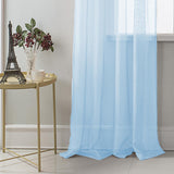 RT Designer Collection Celine Sheer Luxurious Modern Design Curtain Panel 54" x 84" Blue