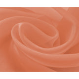 RT Designer Collection Celine Sheer Luxurious Modern Design Curtain Panel 54" x 84" Coral