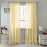 RT Designer Collection Celine Sheer Luxurious Modern Design Curtain Panel 54" x 84" Gold