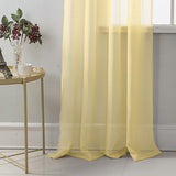 RT Designer Collection Celine Sheer Luxurious Modern Design Curtain Panel 54" x 84" Gold