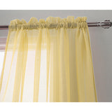 RT Designer Collection Celine Sheer Luxurious Modern Design Curtain Panel 54" x 84" Gold