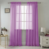 RT Designer Collection Celine Sheer Luxurious Modern Design Curtain Panel 54" x 84" Lilac