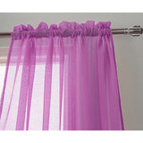 RT Designer Collection Celine Sheer Luxurious Modern Design Curtain Panel 54" x 84" Lilac