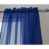 RT Designer Collection Celine Sheer Luxurious Modern Design Curtain Panel 54" x 84" Navy