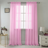 RT Designer Collection Celine Sheer Luxurious Modern Design Curtain Panel 54" x 84" Pink