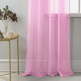 RT Designer Collection Celine Sheer Luxurious Modern Design Curtain Panel 54" x 84" Pink