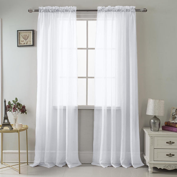 RT Designer Collection Celine Sheer Luxurious Modern Design Curtain Panel 54" x