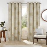 RT Designers Collection Helena Halo Foil Blackout Polyester Window Curtain Grommet Panel 52" x 84" Taupe