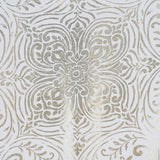 RT Designers Collection Helena Halo Foil Blackout Polyester Window Curtain Grommet Panel 52" x 84" White