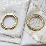 RT Designers Collection Helena Halo Foil Blackout Polyester Window Curtain Grommet Panel 52" x 84" White