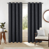 RT Designers Collection Heidi Halo Foil Blackout Polyester Window Curtain Grommet Panel 52" x 84" Black