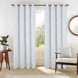 RT Designers Collection Heidi Halo Foil Blackout Polyester Window Curtain Grommet Panel 52" x 84" White