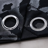 RT Designers Collection Heathrow Halo Foil Blackout Polyester Window Curtain Grommet Panel 52" x 84" Black