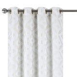 RT Designers Collection Heathrow Halo Foil Blackout Polyester Window Curtain Grommet Panel 52" x 84" White