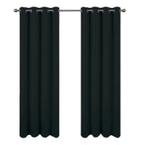 RT Designers Collection Oakley Embossed Blackout Polyester Window Curtain Grommet Panel Black