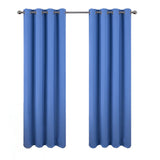 RT Designers Collection Oakley Embossed Blackout Polyester Window Curtain Grommet Panel Blue