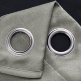 RT Designers Collection Oakley Embossed Blackout Polyester Window Curtain Grommet Panel Grey