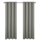 RT Designers Collection Oakley Embossed Blackout Polyester Window Curtain Grommet Panel Grey