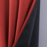 RT Designers Collection Oakley Embossed Blackout Polyester Window Curtain Grommet Panel Red