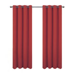 RT Designers Collection Oakley Embossed Blackout Polyester Window Curtain Grommet Panel Red