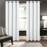 RT Designers Collection Oakley Embossed Blackout Polyester Window Curtain Grommet Panel White