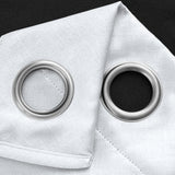 RT Designers Collection Oakley Embossed Blackout Polyester Window Curtain Grommet Panel White