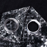 RT Designer Collection Hailey Halo Foil Blackout Grommet Curtain Panel 52" x 90" Black