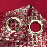 RT Designer Collection Hailey Halo Foil Blackout Grommet Curtain Panel 52" x 90" Red