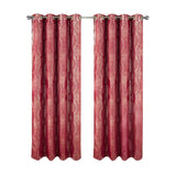 RT Designer Collection Hailey Halo Foil Blackout Grommet Curtain Panel 52" x 90" Red