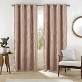 RT Designer Collection Hailey Halo Foil Blackout Grommet Curtain Panel 52" x 90" Taupe