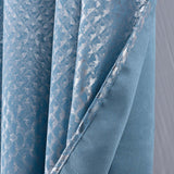 RT Designer Collection Hailey Halo Foil Blackout Grommet Curtain Panel 52" x 90" Wedgewood