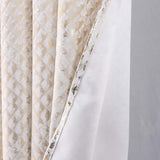RT Designer Collection Hailey Halo Foil Blackout Grommet Curtain Panel 52" x 90" White