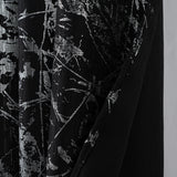 RT Designers Collection Brighton Foil Jacquard Polyester Window Curtain Grommet Panel 52" x 84" Black