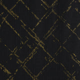 RT Designers Collection Soho Foil Jacquard Polyester Window Curtain Grommet Panel 52" x 90" Black