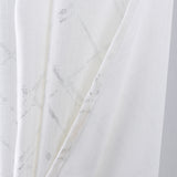 RT Designers Collection Soho Foil Jacquard Polyester Window Curtain Grommet Panel 52" x 90" White/Silver