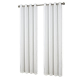 RT Designers Collection Soho Foil Jacquard Polyester Window Curtain Grommet Panel 52" x 90" White/Silver