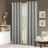 RT Designers Collection Soho Foil Jacquard Polyester Window Curtain Grommet Panel 52" x 90" Silver