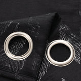RT Designers Collection Bexley Foil Jacquard Polyester Window Curtain Grommet Panel 52" x 84" Black
