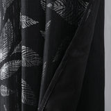 RT Designers Collection Bexley Foil Jacquard Polyester Window Curtain Grommet Panel 52" x 84" Black