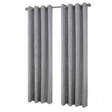 RT Designers Collection Bexley Foil Jacquard Polyester Window Curtain Grommet Panel 52" x 84" Grey