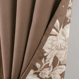 Olivia Gray 100% Polyester 190 GSM Eloise Reversible Blackout Grommet Curtain Panel Mocha