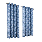 Olivia Gray 100% Polyester 190 GSM Eloise Reversible Blackout Grommet Curtain Panel Blue