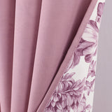 Olivia Gray 100% Polyester 190 GSM Eloise Reversible Blackout Grommet Curtain Panel Purple