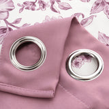 Olivia Gray 100% Polyester 190 GSM Eloise Reversible Blackout Grommet Curtain Panel Purple