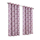Olivia Gray 100% Polyester 190 GSM Eloise Reversible Blackout Grommet Curtain Panel Purple