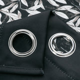 RT Designers Collection 100% Polyester 190 GSM Marina Revisible Blackout Grommet Curtain Panel Black
