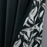 RT Designers Collection 100% Polyester 190 GSM Marina Revisible Blackout Grommet Curtain Panel Black